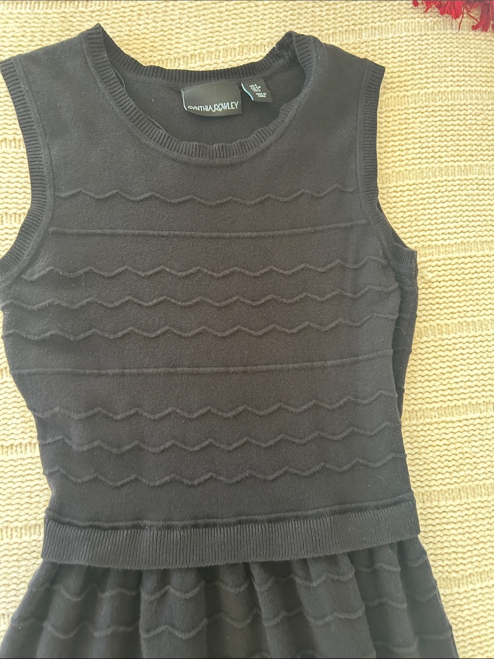 Cynthia Rowley Black Sleeveless Midi Dress